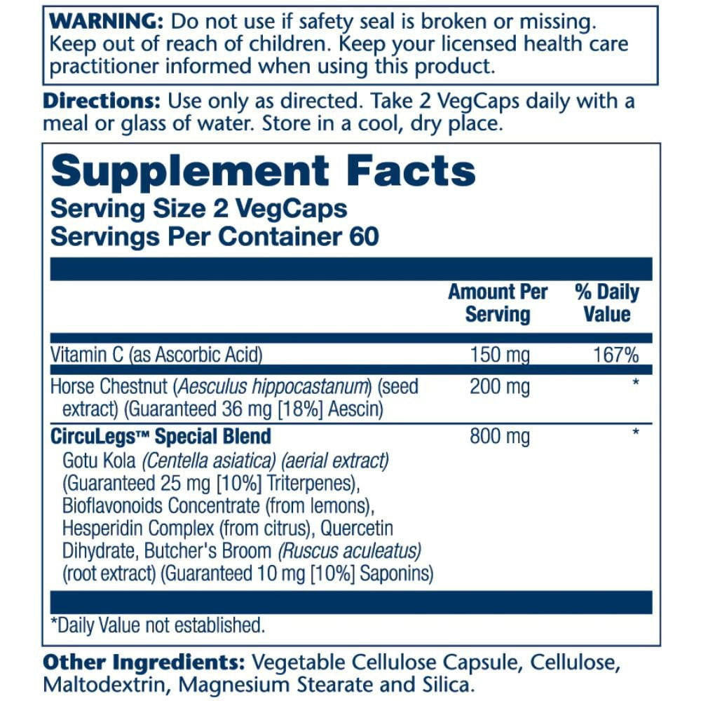  Solaray CircuLegs Circulation Support 120 Capsules 