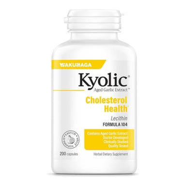  Wakunaga Kyolic Formula 104 Cholesterol Formula w/ Lecithin 200 Caps 