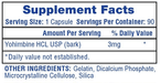  Hi-Tech Pharmaceuticals Yohimbine HCL 90 Capsules 