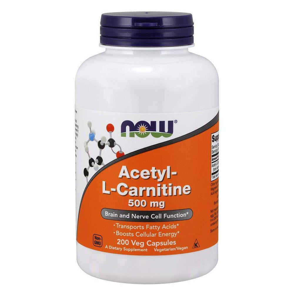  Now Foods Acetyl L-Carnitine 500mg 200 Capsules 