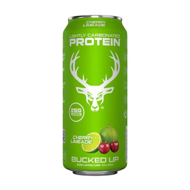  Bucked Up Cherry Limeade Protein Soda Single Can 