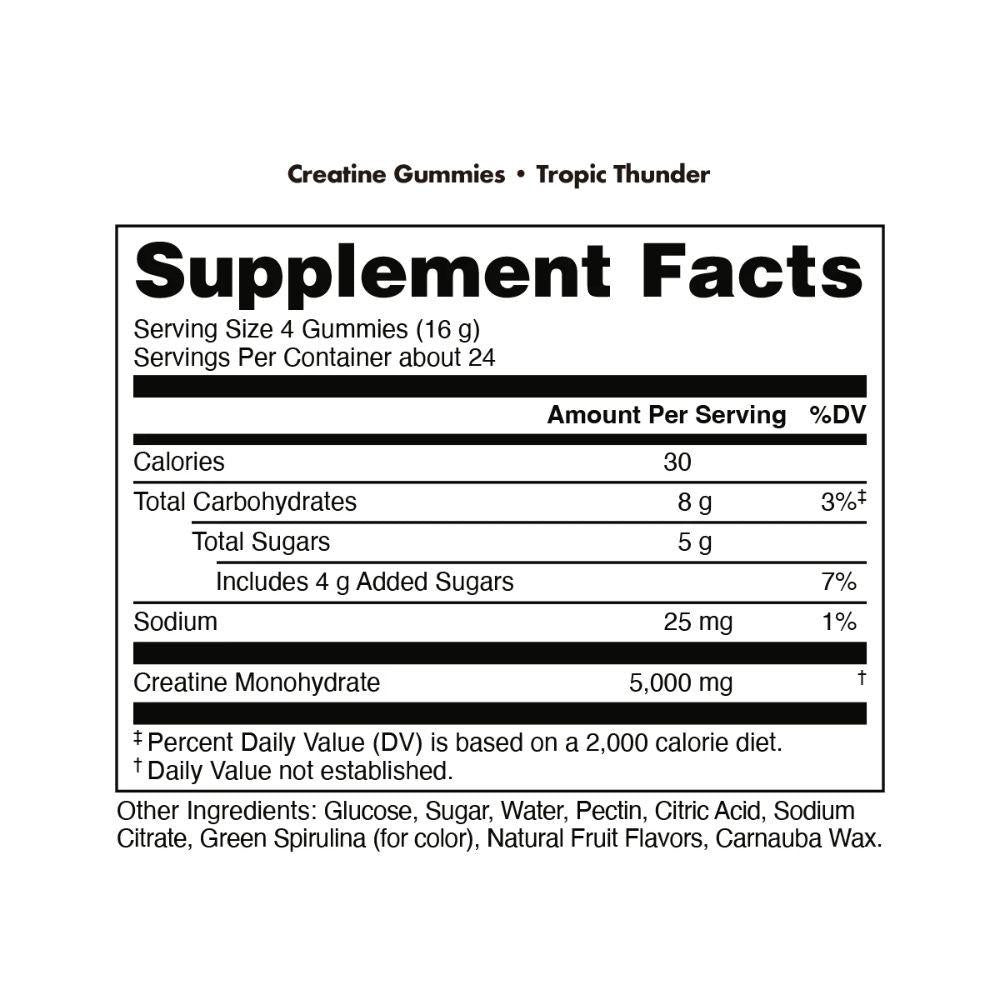  Bucked Up Creatine Gummies 24 Servings 