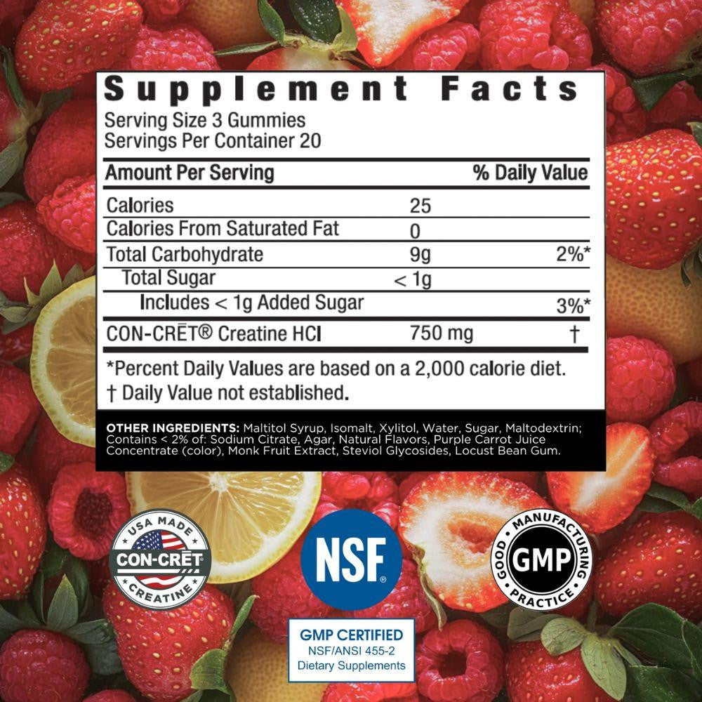 CON-CRET Con-Cret Creatine HCL 90 Gummies 