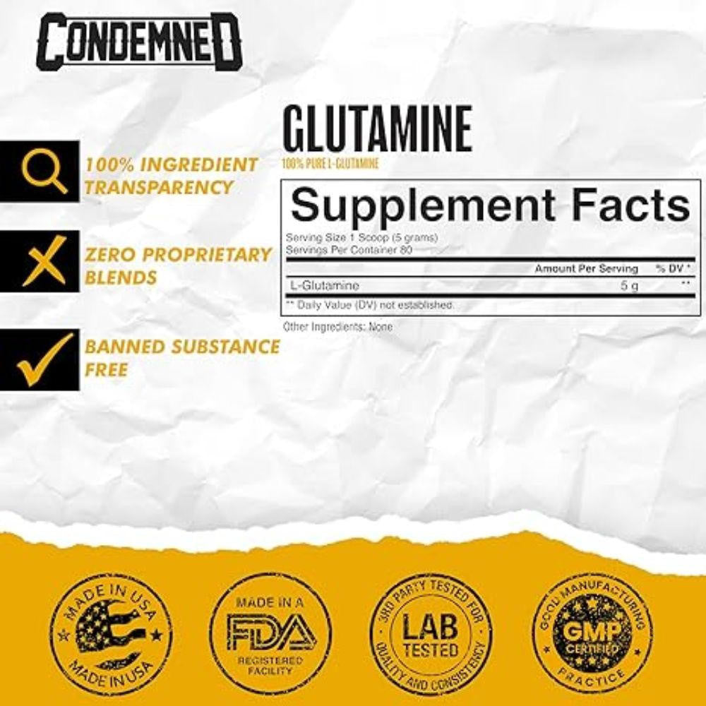 Condemned Labratoriez Condemned Labz Glutamine 80 Servings 