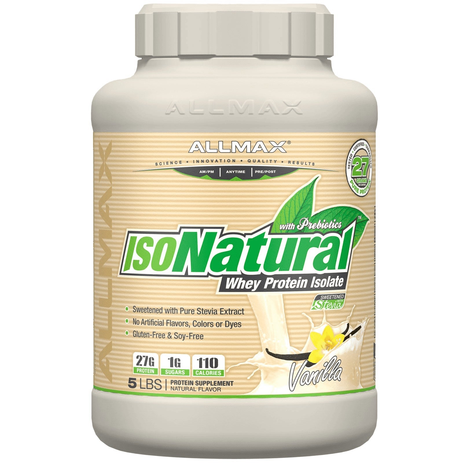 Allmax Nutrition IsoNatural Whey Protein 5 Lbs