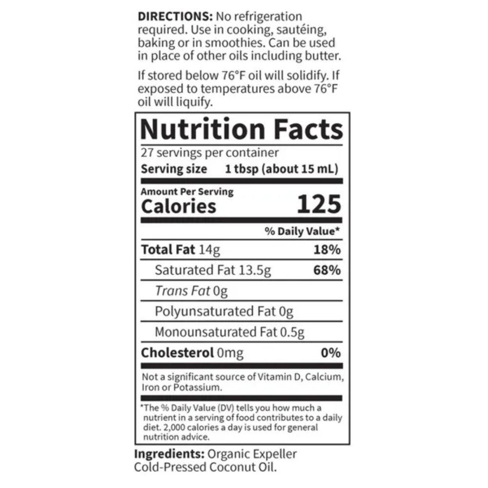  Garden of Life Organic (Non-GMO) Extra Virgin Coconut Oil 14 oz 