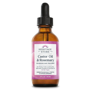  Heritage Store Castor Oil & Rosemary Oil 4oz 