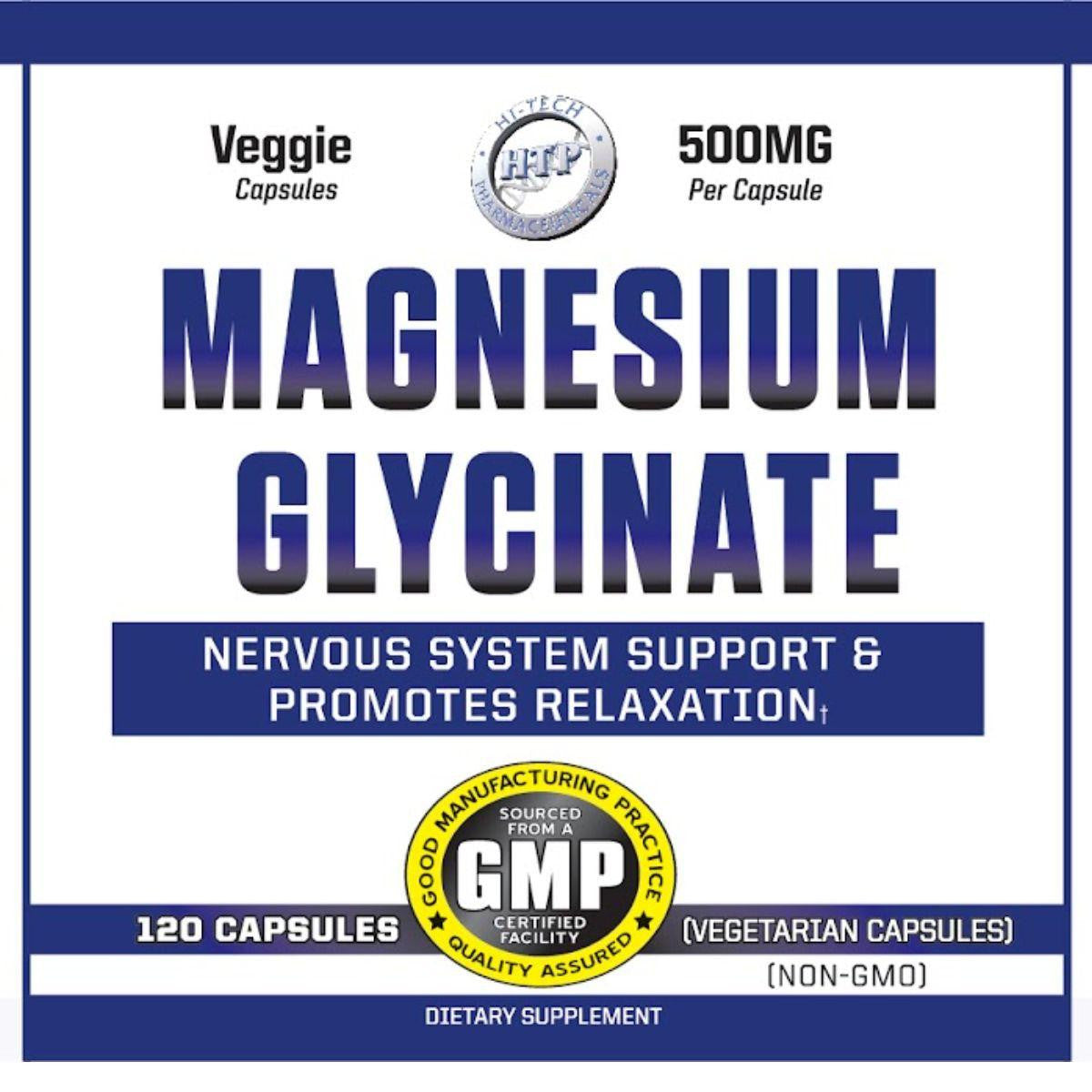  Hi-Tech Pharmaceuticals Magnesium Glycinate 120 Capsules 