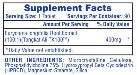  Hi-Tech Pharmaceuticals Tongkat Ali Extract 100:1 90 Tablets 