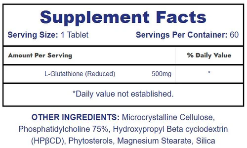 Hi-Tech Pharmaceuticals L-Glutathione 60 Tablets