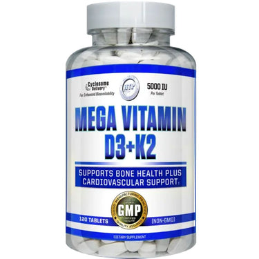 Hi-Tech Pharmaceuticals Mega Vitamin D3+K2 120 Tablets