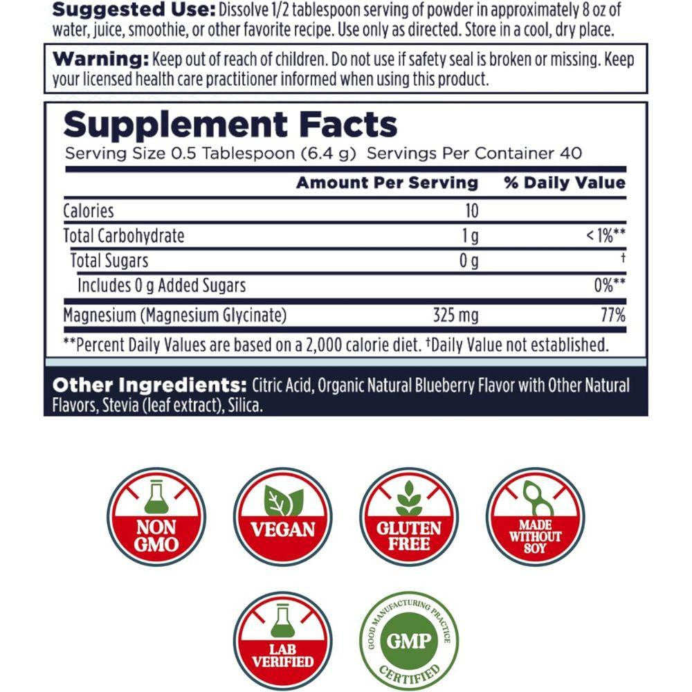 Kal KAL Calming Magnesium Powder Blueberry 40 Servings 