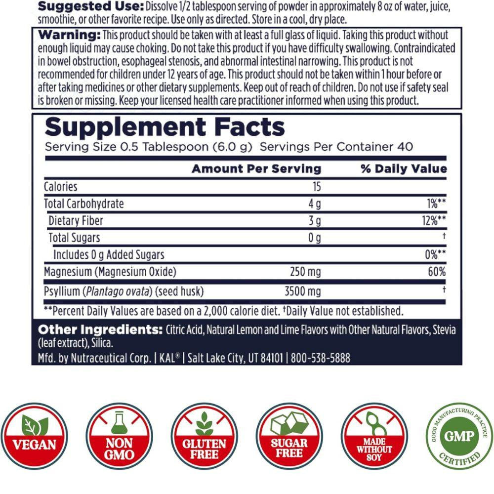 Kal KAL Cleanout Magnesium Powder Lemon Lime 40 Servings 