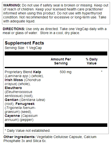  Solaray Thyroid Blend SP-26 100 Capsules 