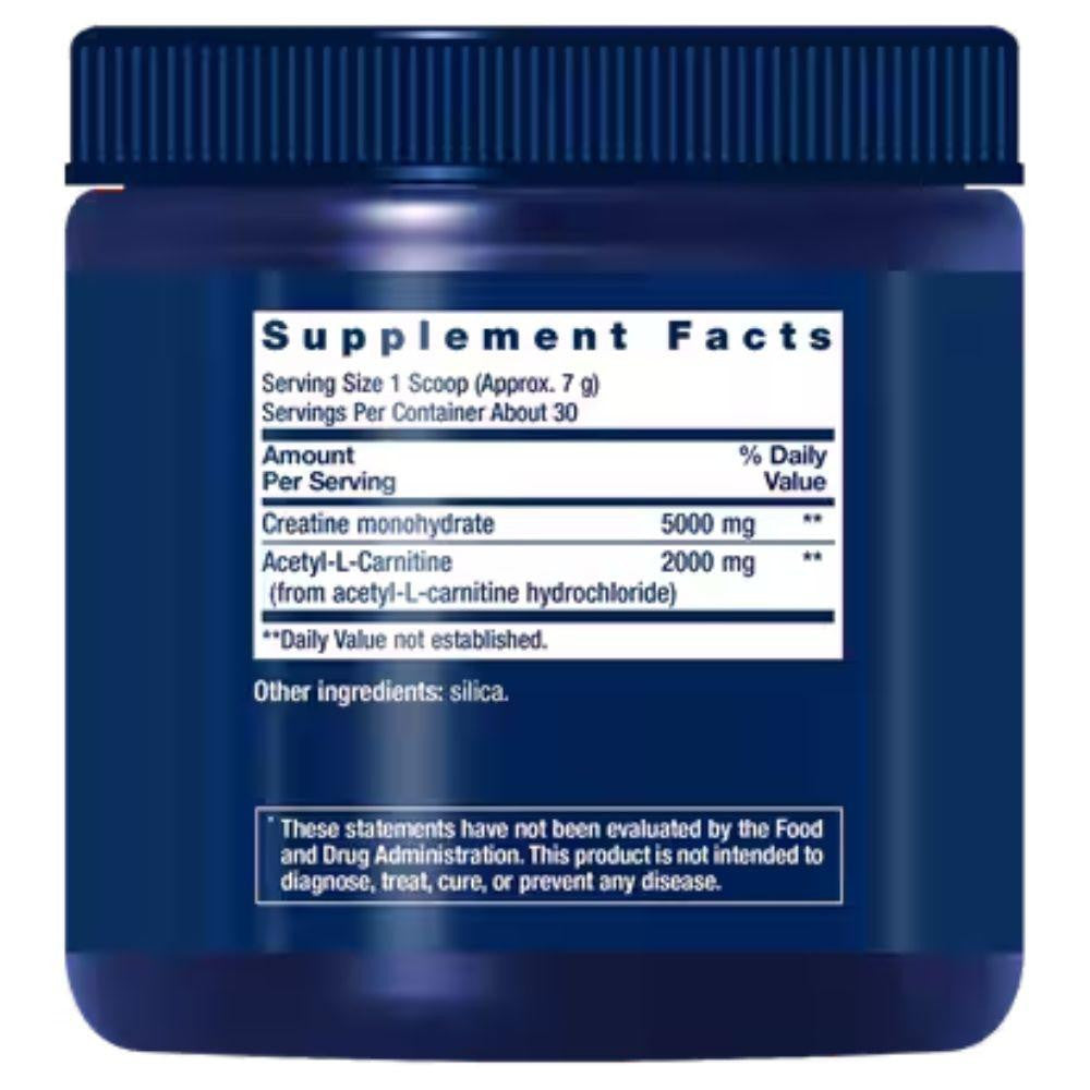  Life Extension Creatine & Acetyl-L-Carnitine Energy Plus 30 Servings 