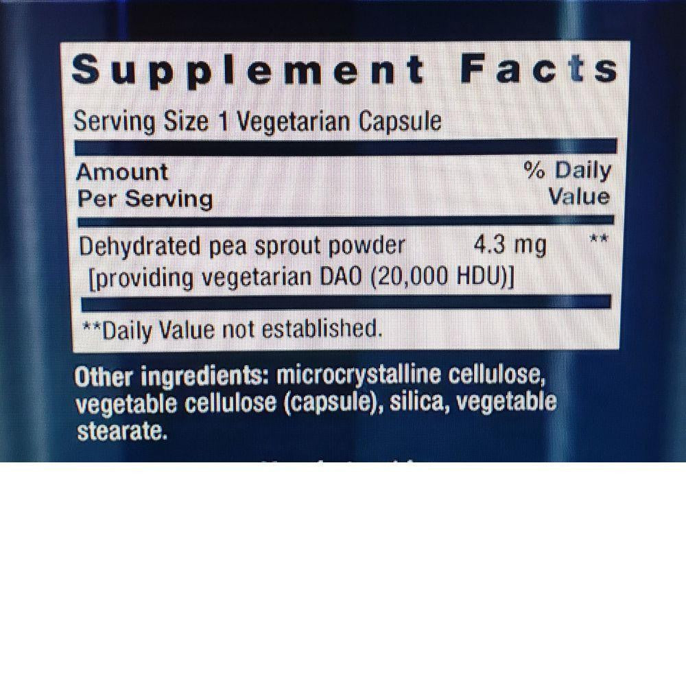  Life Extension Food Sensitivity Relief with Diamine Oxidase 60 Capsules 