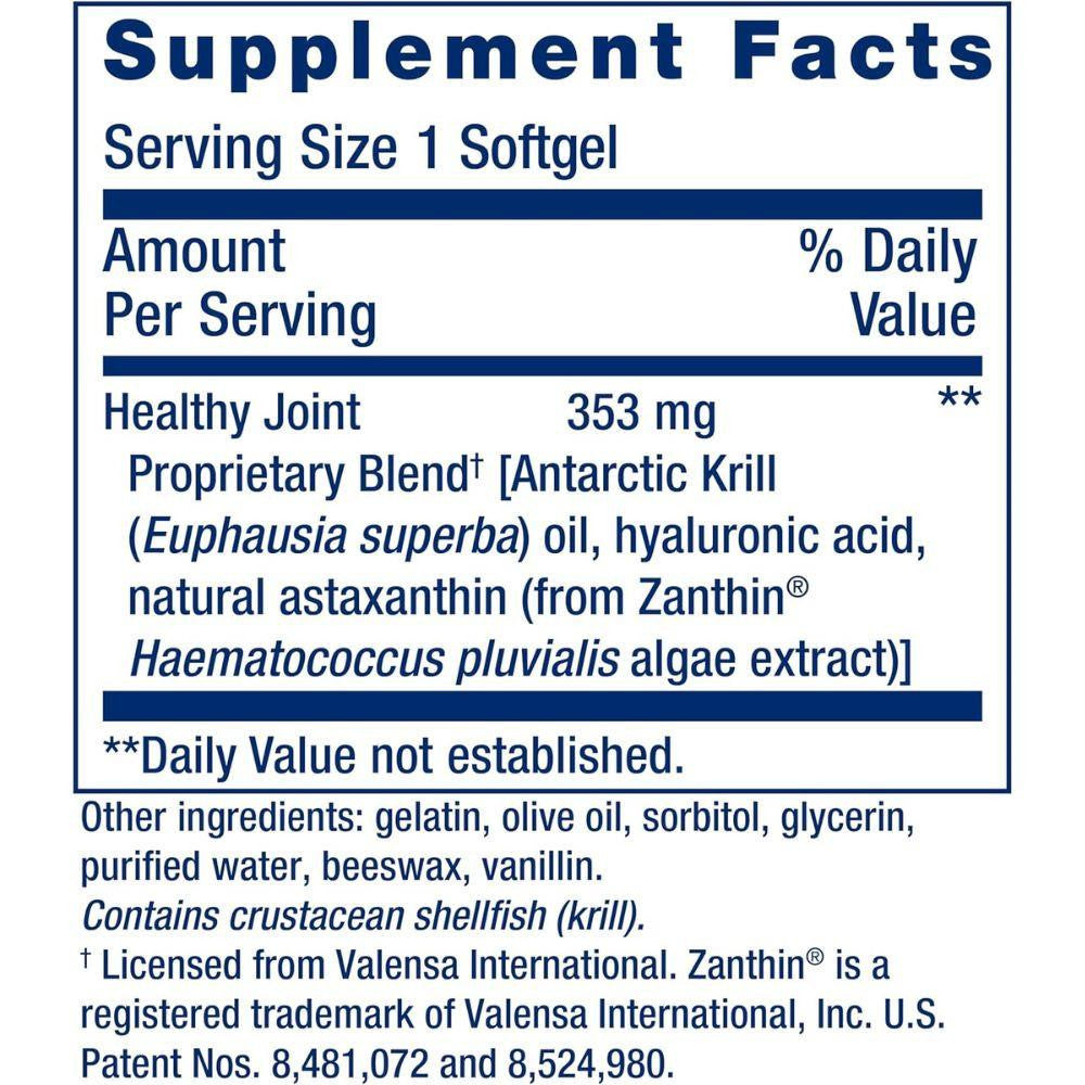  Life Extension Krill Healthy Joint Formula 30 Softgels 