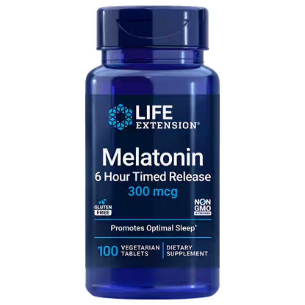  Life Extension Melatonin 6 Hour Time Release 300mcg 100ct 