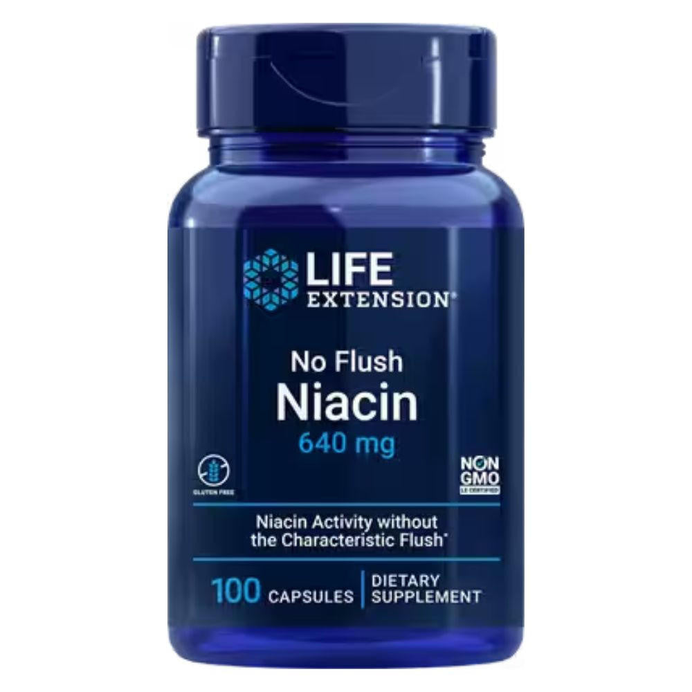  Life Extension No Flush Niacin 640 mg 100 Caps 