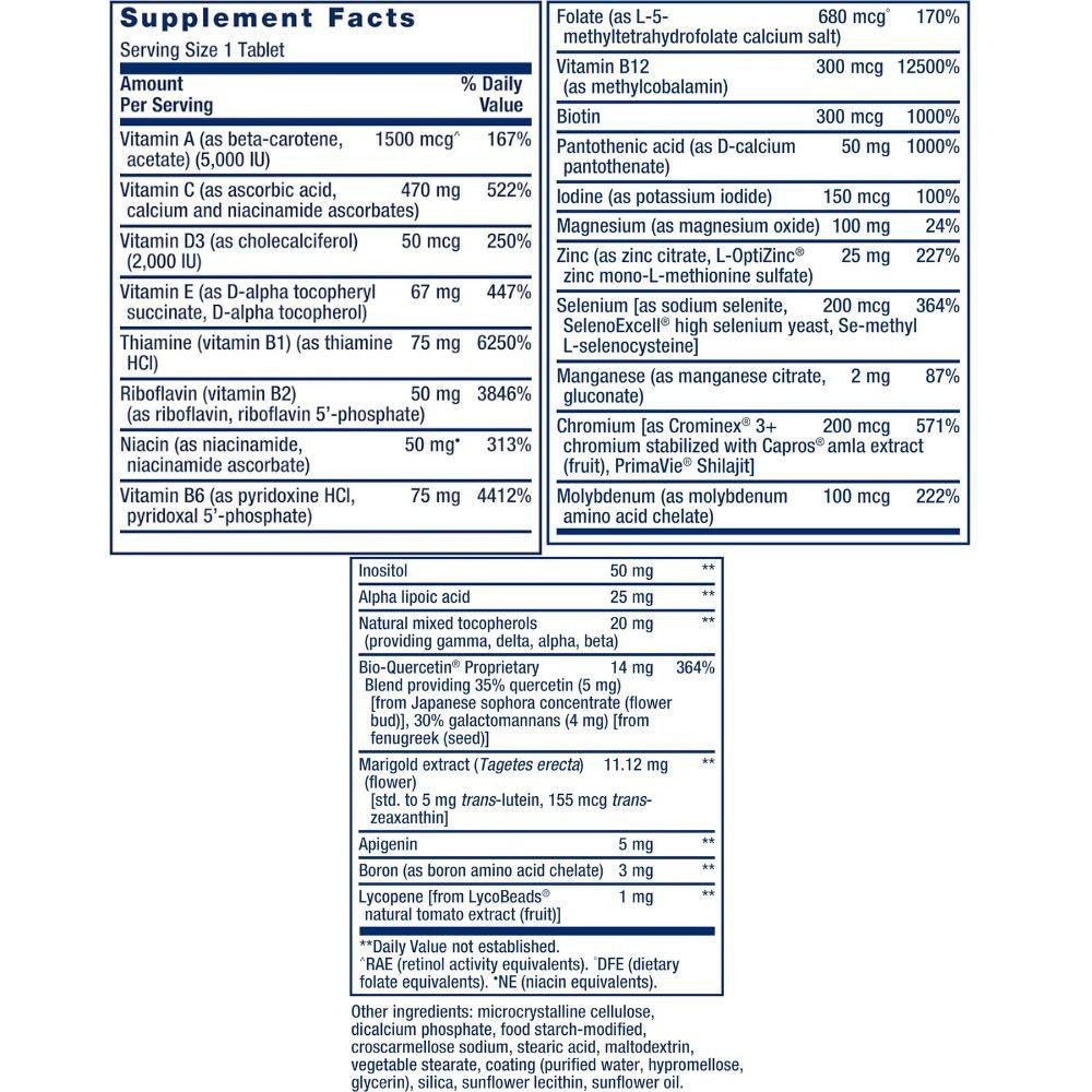  Life Extension One-Per-Day Tabs 60 Tablets 