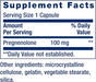  Life Extension Pregnenolone 100 mg 100 Capsules 
