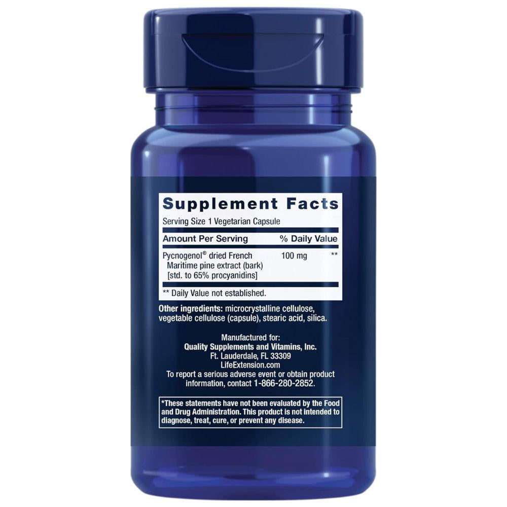  Life Extension Pycnogenol 100mg 60 Vege Caps 
