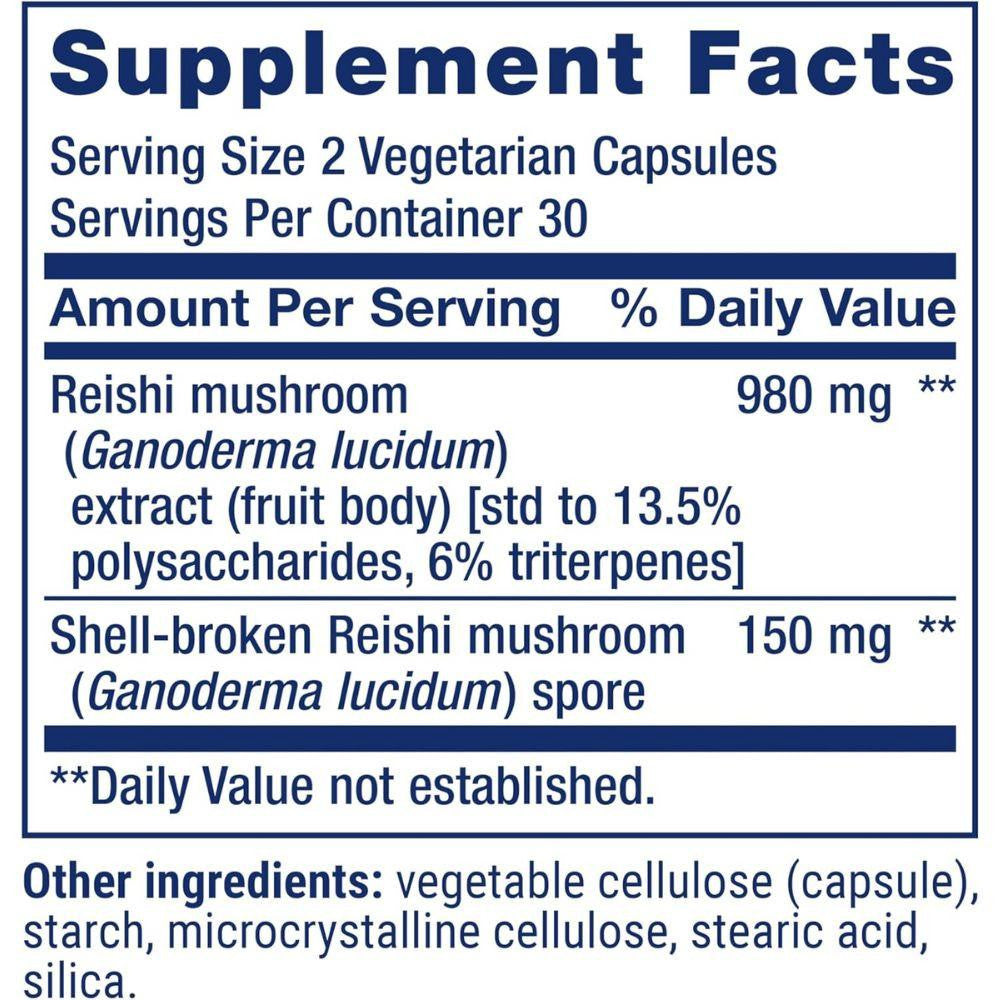  Life Extension Reishi Extract 60 Capsules 
