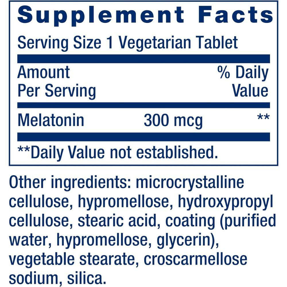  Life Extension Melatonin 6 Hour Time Release 300mcg 100ct 