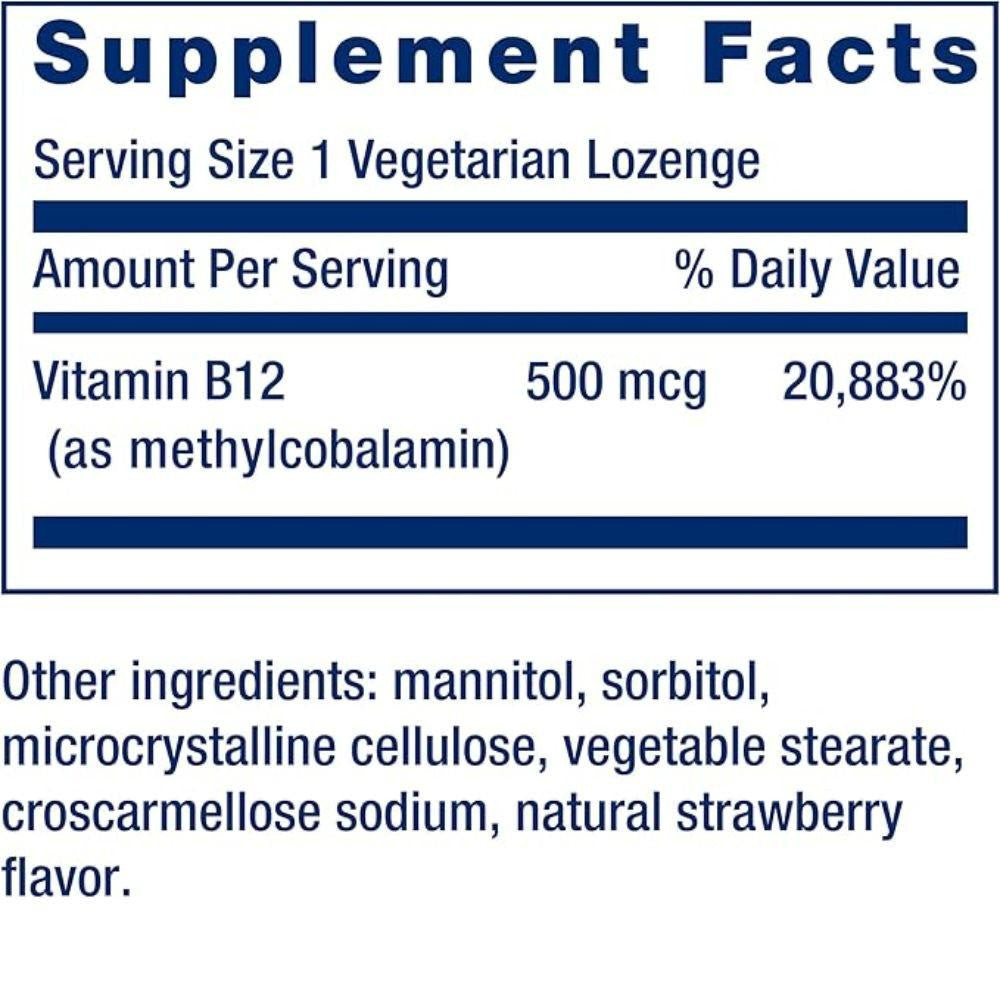  Life Extension Vitamin B12 500mcg 100 Tabs 