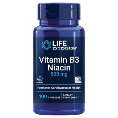  Life Extension Vitamin B3 Niacin 500mg 100 Caps 