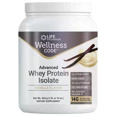  Life Extension Wellness Code Advanced Whey Protein Isolate 1lb 
