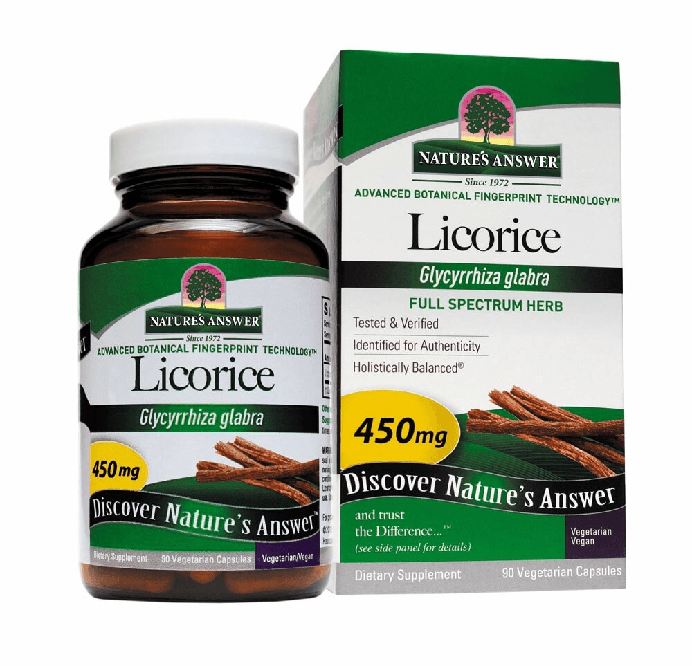  CLEARANCE: Natures Answer Licorice 450mg 90ct EXP 03/2026 
