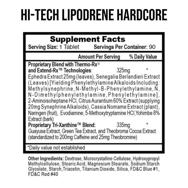 Hi-Tech Lipodrene Hardcore CLA 1000 Stack