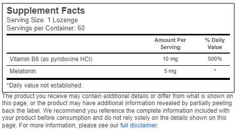 Kal KAL Melatonin Lemon Flavor 5mg 30 Lozenges 