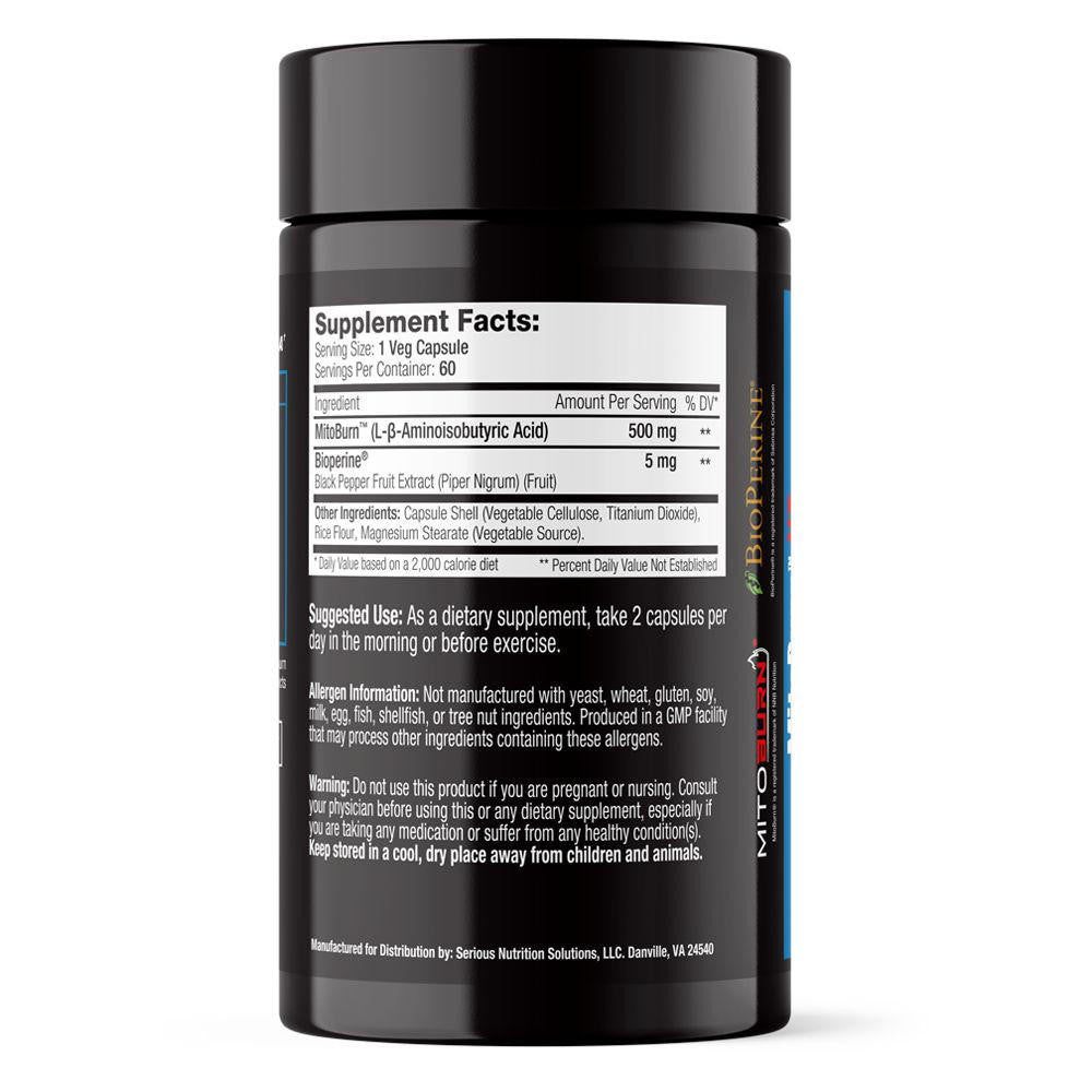 Serious Nutrition Solutions MitoBurn XT 60 Veg Caps 
