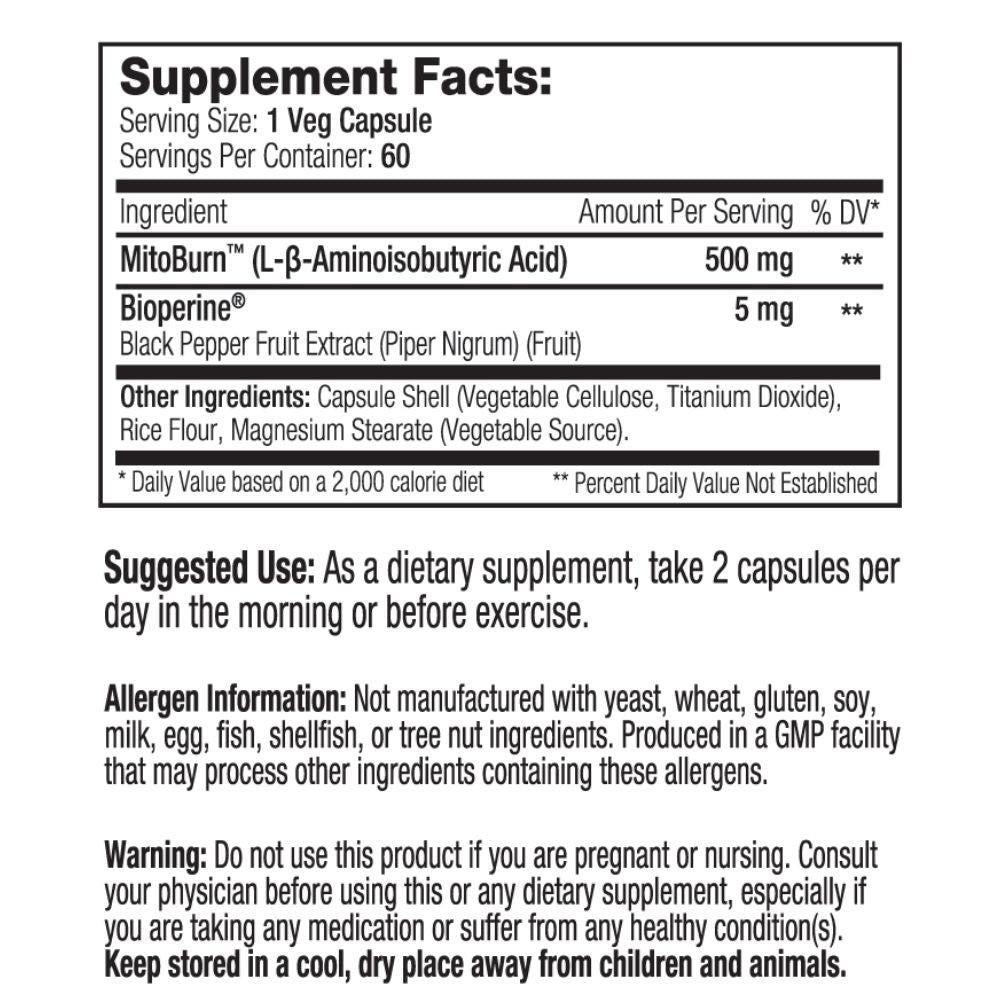  Serious Nutrition Solutions MitoBurn XT 60 Veg Caps 