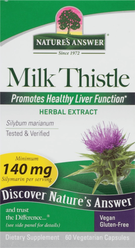  CLEARANCE: Natures Answer Milk Thistle 140mg 60ct EXP 02/2026 