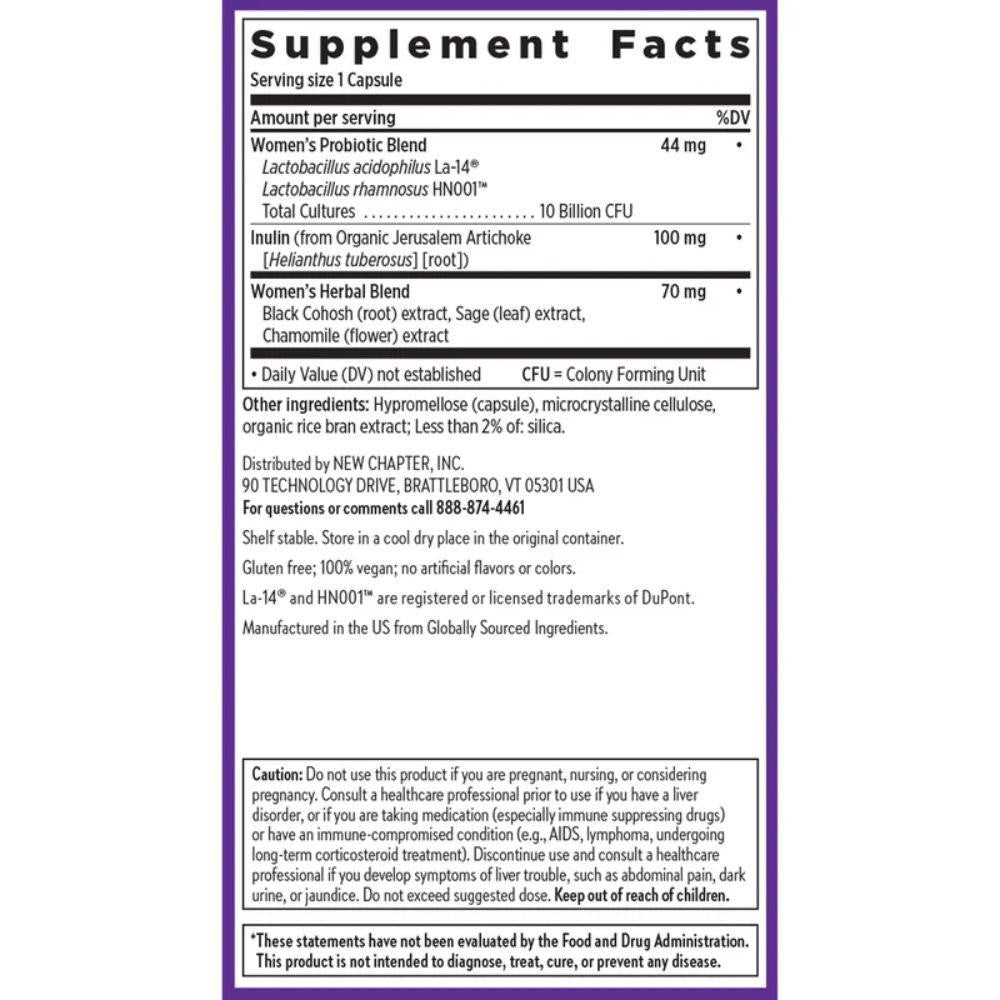  New Chapter All Flora Probiotic Menopause Balance 30 Capsules 