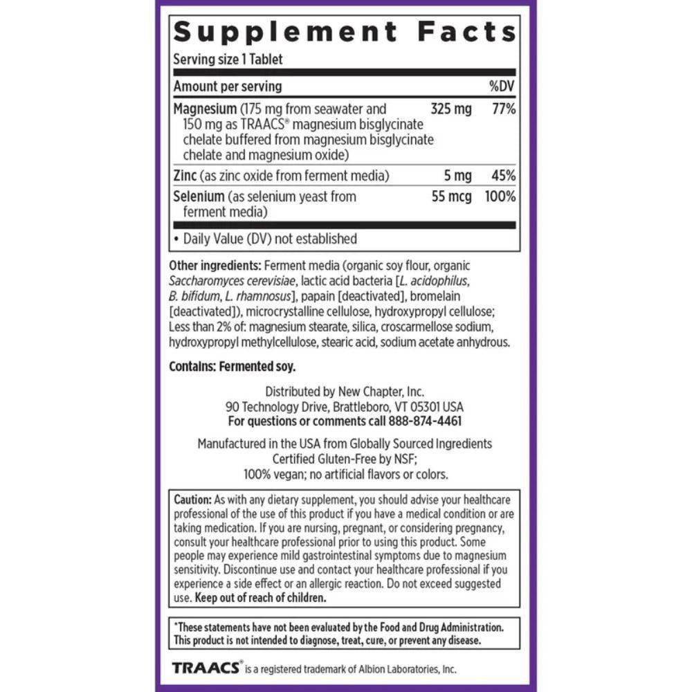  New Chapter Magnesium Selenium & Zinc 90 Tablets 