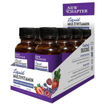  New Chapter Liquid Multivitamin 8 Count Box Mixed Berry 