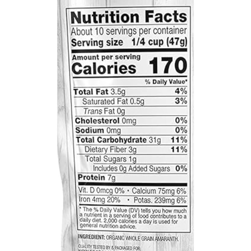  Now Foods Amaranth Grain Organic 1 Lb 