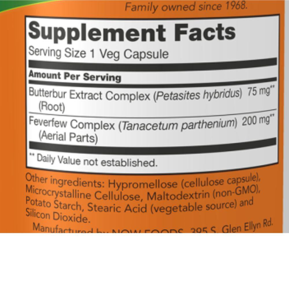  Now Foods Butterbur 60 Capsules 