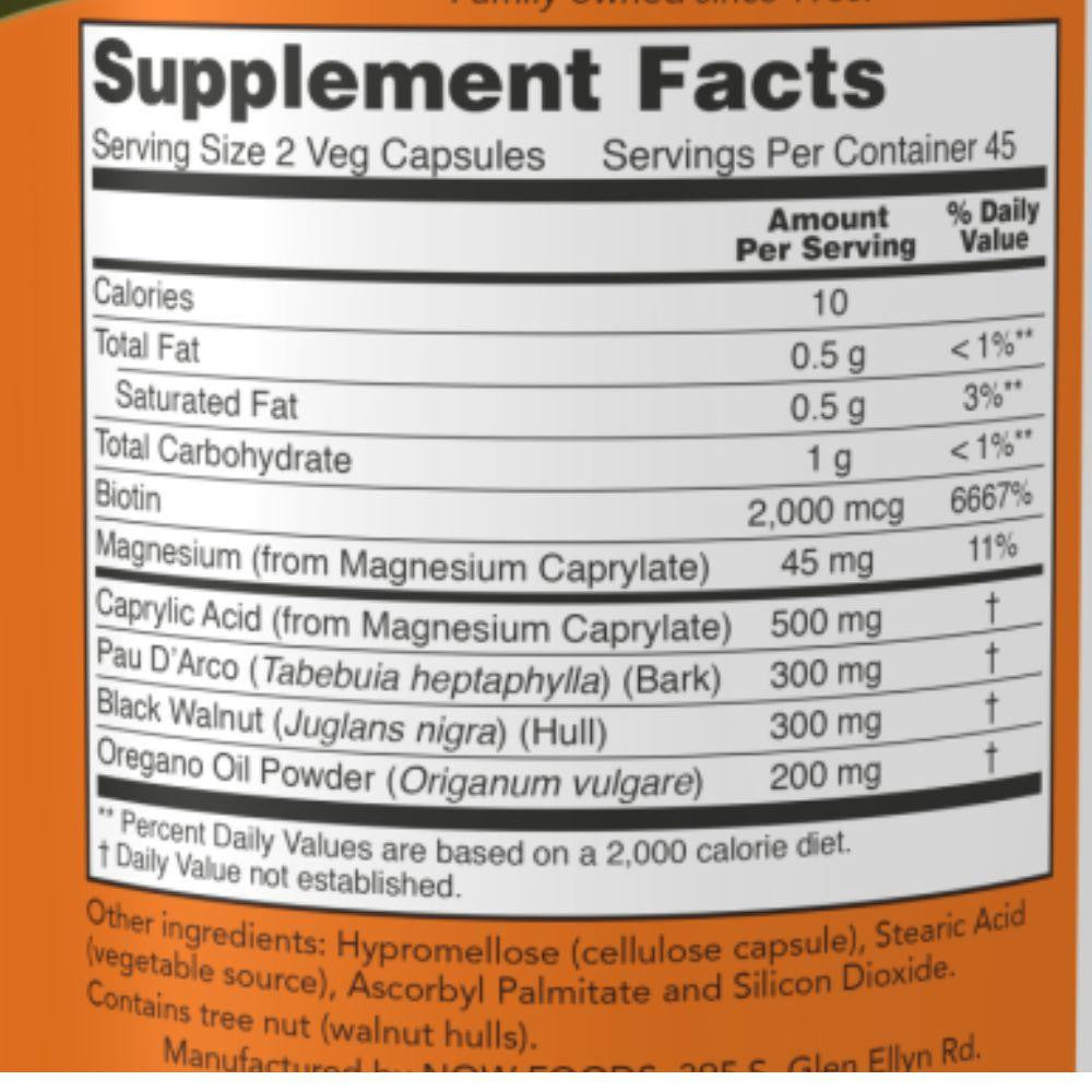  Now Foods Candida Support 90 Vegetable Capsules 