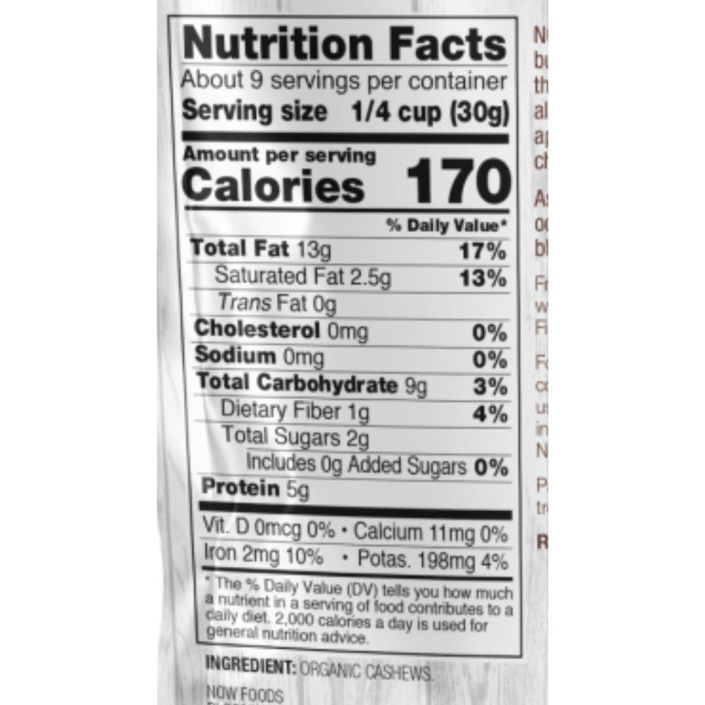  Now Foods Raw Cashews 10oz 