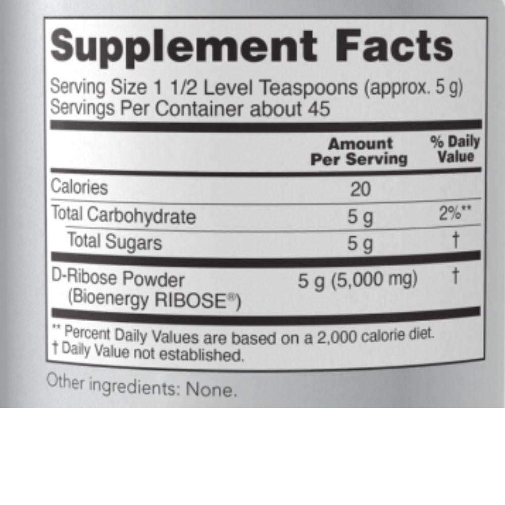  Now Foods D-Ribose Pure Powder 1 Lb 