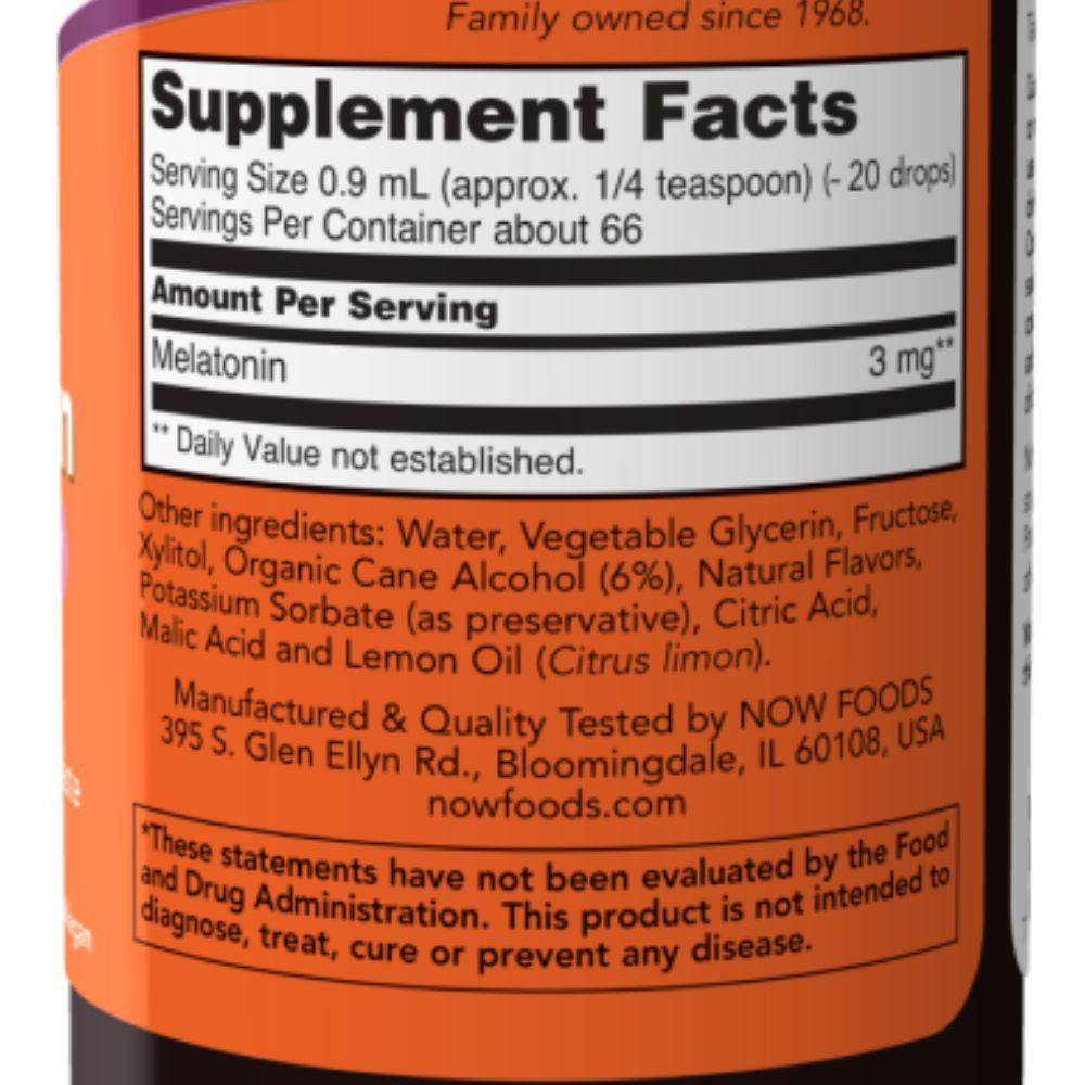  Now Foods Liquid Melatonin 3mg 2 Fl Oz 