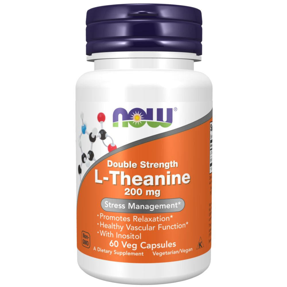  Now Foods L-Theanine 200mg 120 Capsules 