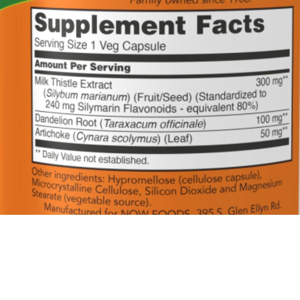  Now Foods Silymarin Milk Thistle 300mg 100 Vege Caps 