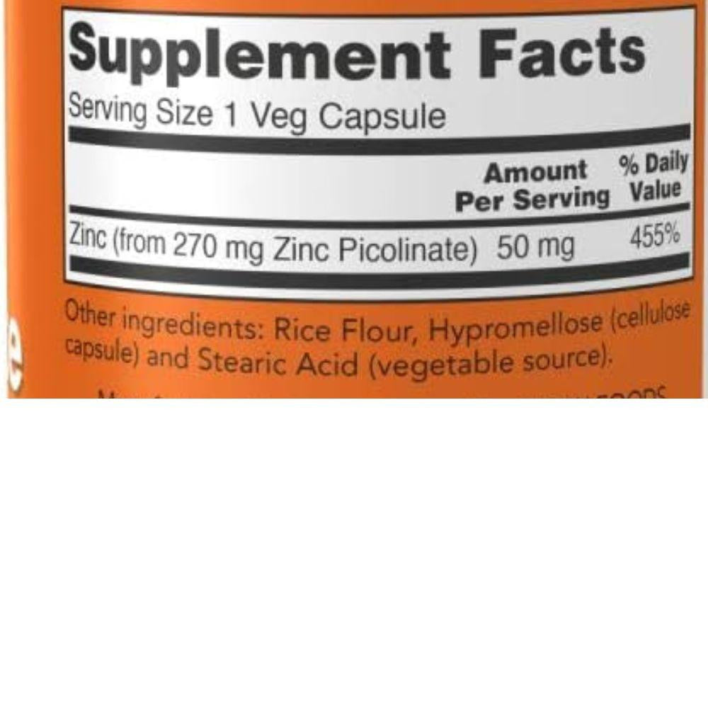  Now Foods Zinc Picolinate 50 Mg 120 Capsules 