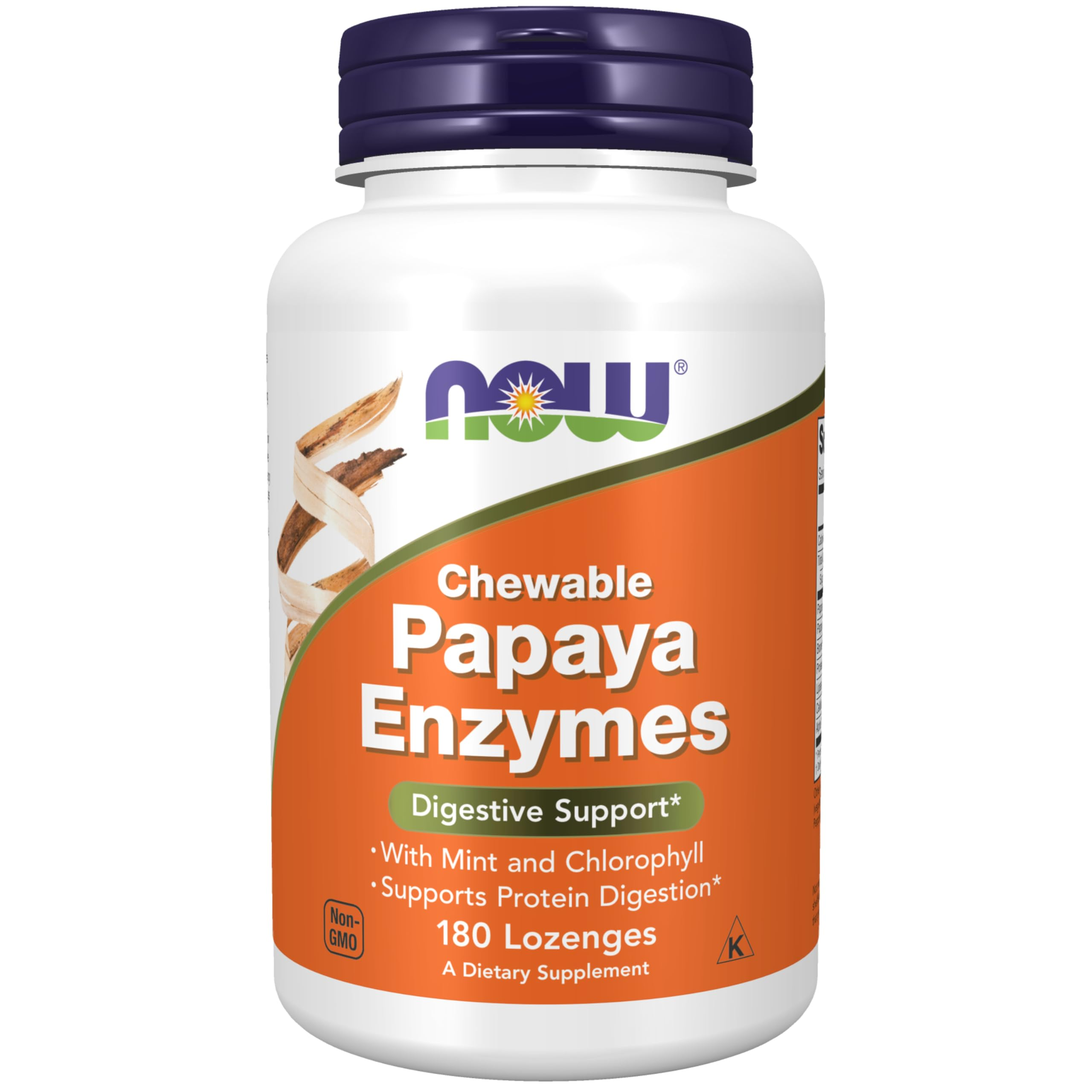 CLEARANCE: Now Foods Papaya Enzymes 180 Lozenges EXP 05/2026